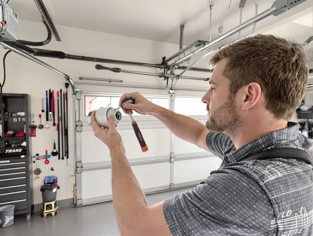 Garage door opener repair service by Lakeville Garage Door Repair in Lakeville