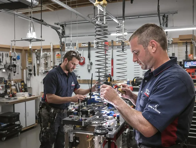 Garage door spring repair service by Lakeville Garage Door Repair in Lakeville